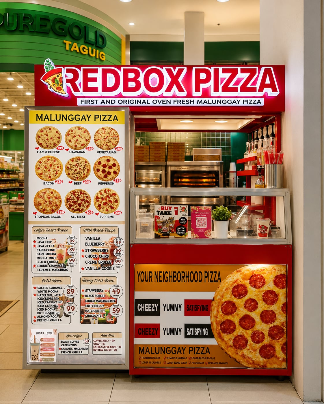 RedBox Pizza food cart at Puregold Taguig